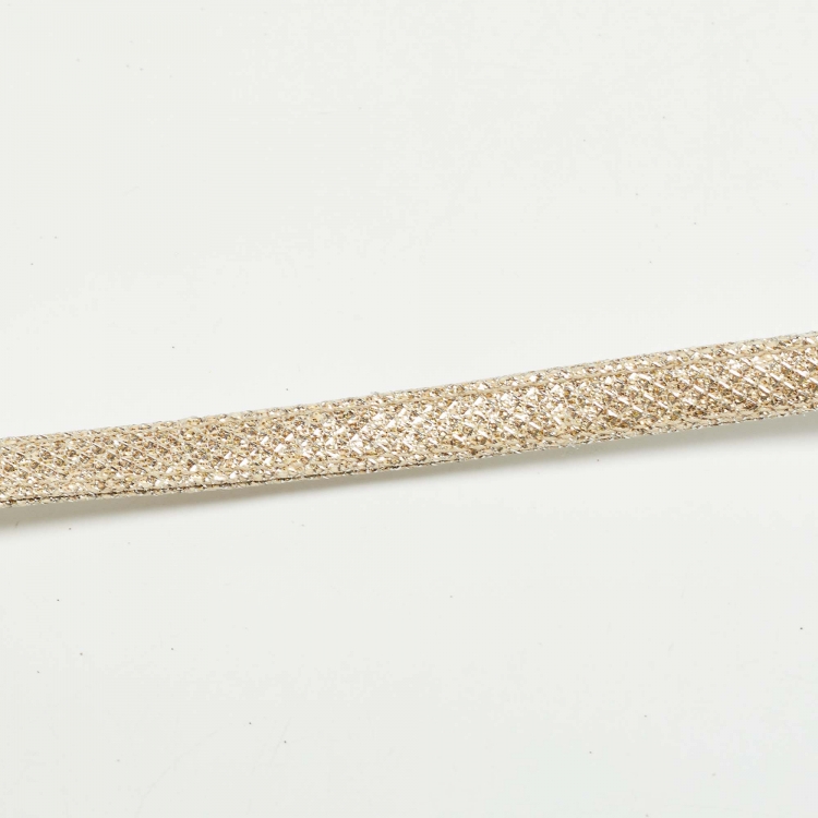 Pre Owned Saint Laurent  Gold Glitter Kate Tassel Wallet On Chain