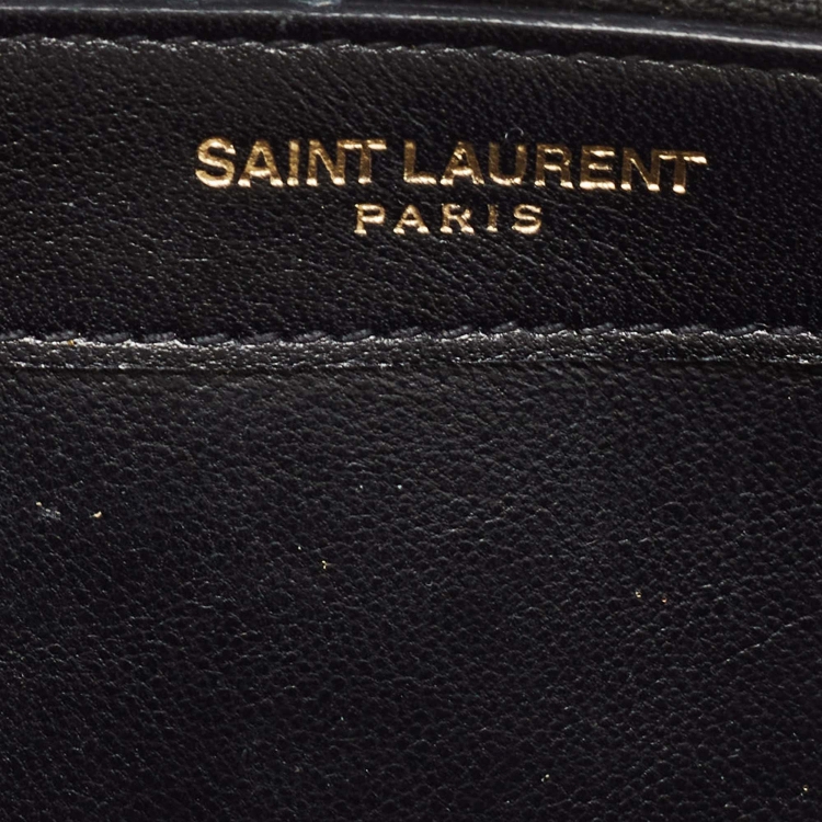 Pre Owned Saint Laurent  Gold Glitter Kate Tassel Wallet On Chain