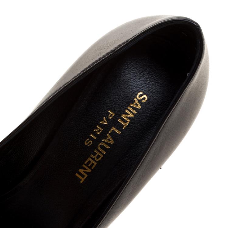 مملوكة مسبقًا Saint Laurent Paris Black Leather Classic Pointed Toe Pumps Size 36