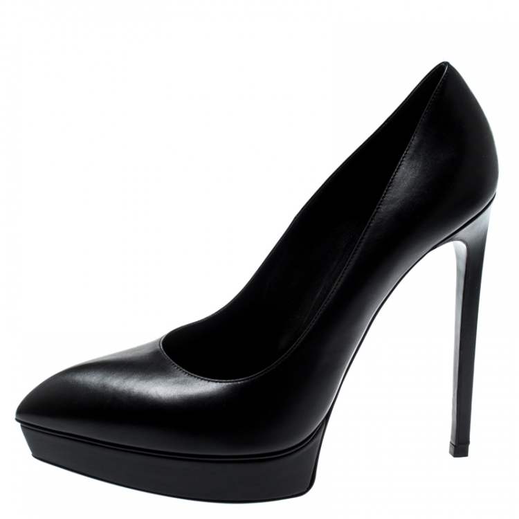 pointed toe platform pumps