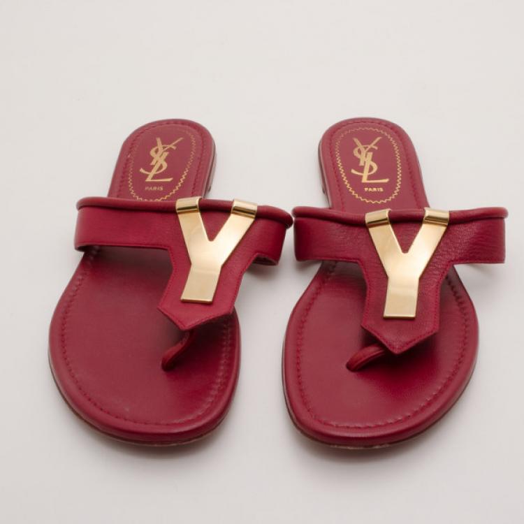 Pre Owned Yves Saint Laurent Ycon Sandals Size 38