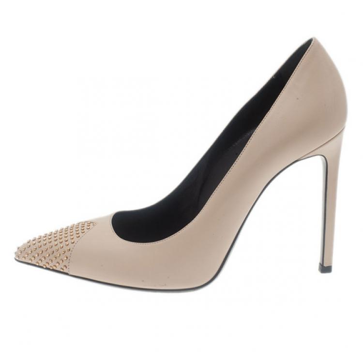 Saint Laurent Metallic Toe-Cap Pumps