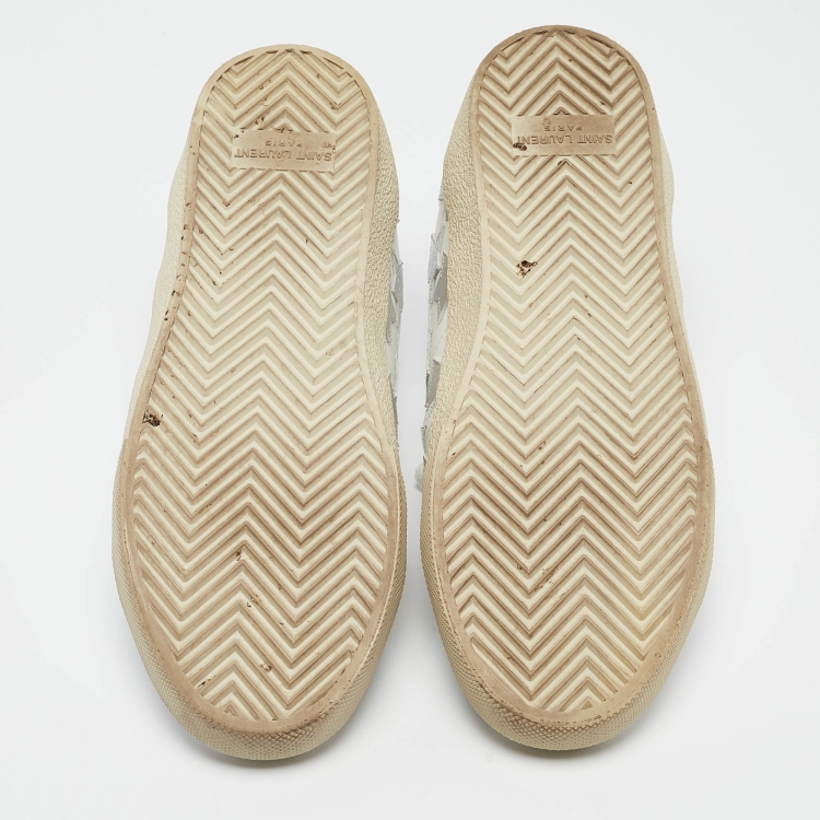 Pre Owned Saint Laurent White  Leather Court Classic Sneakers Size 37