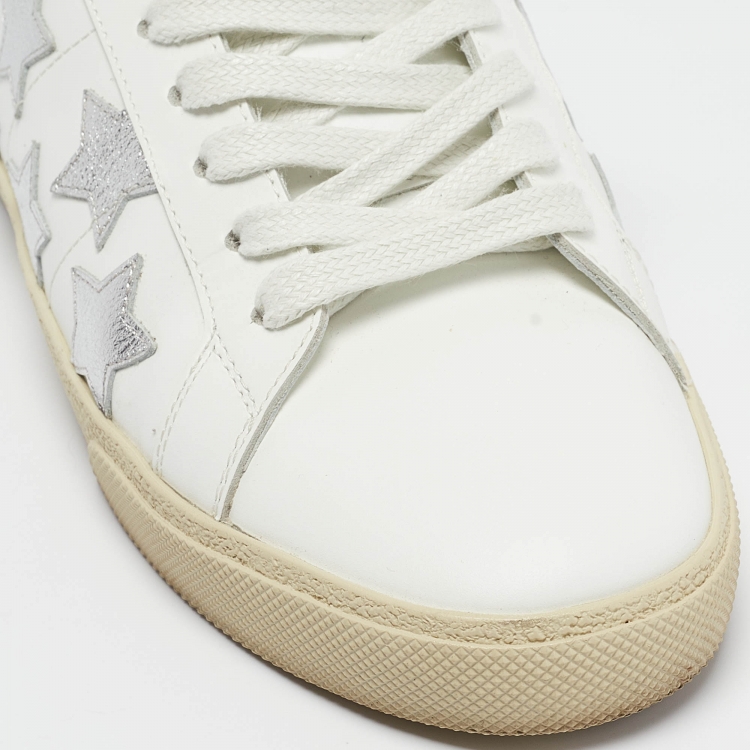 Pre Owned Saint Laurent White  Leather Court Classic Sneakers Size 37