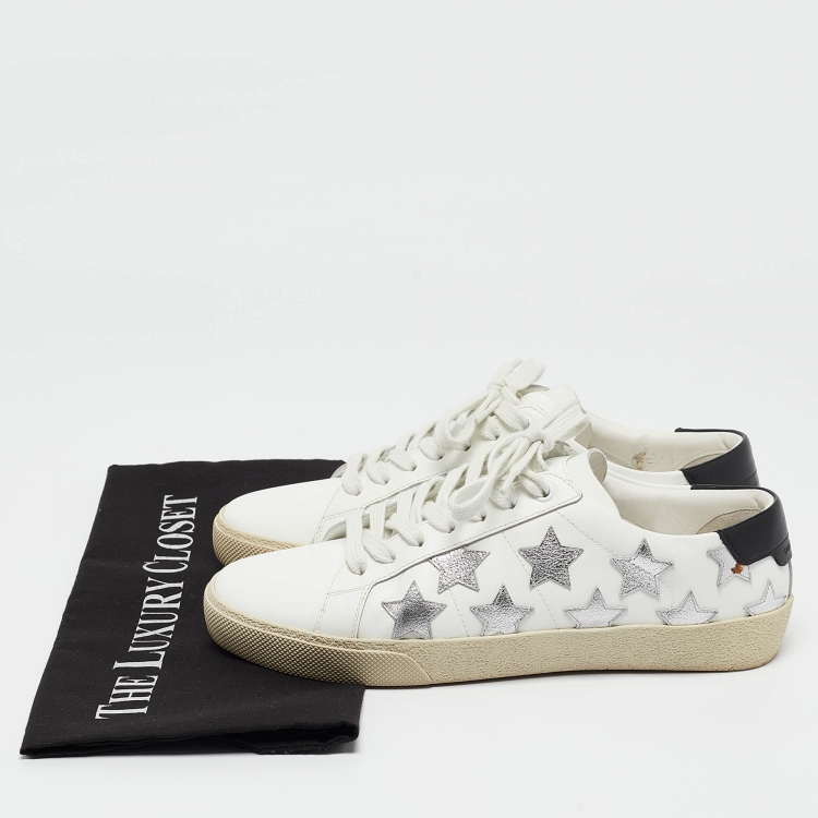 Pre Owned Saint Laurent White  Leather Court Classic Sneakers Size 37