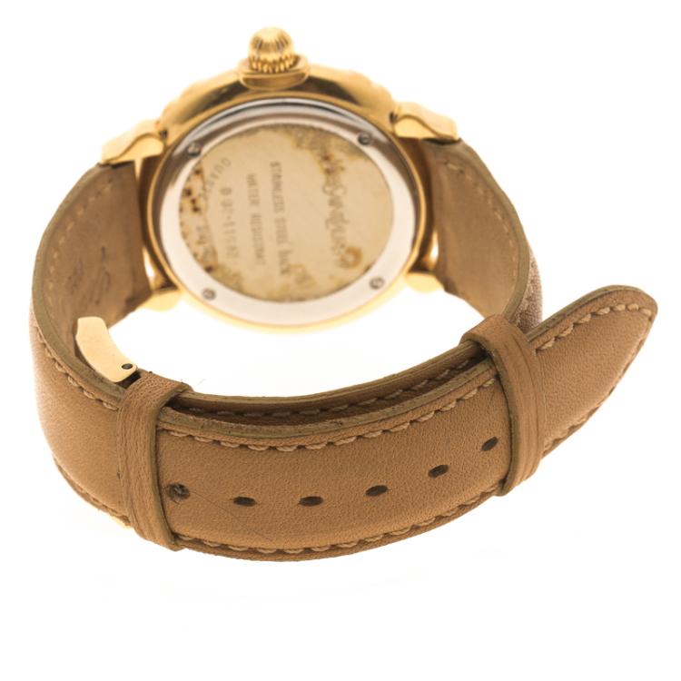 Pre Owned Saint Laurent Paris White Gold Tone Women's Wristwatch 32 mm