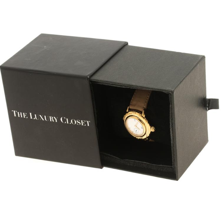 Pre Owned Saint Laurent Paris White Gold Tone Women's Wristwatch 32 mm