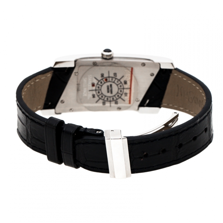 Pre Owned Yves Saint Laurent Paris Black Stainless Steel Rive Gauche Women's Wristwatch 24 mm