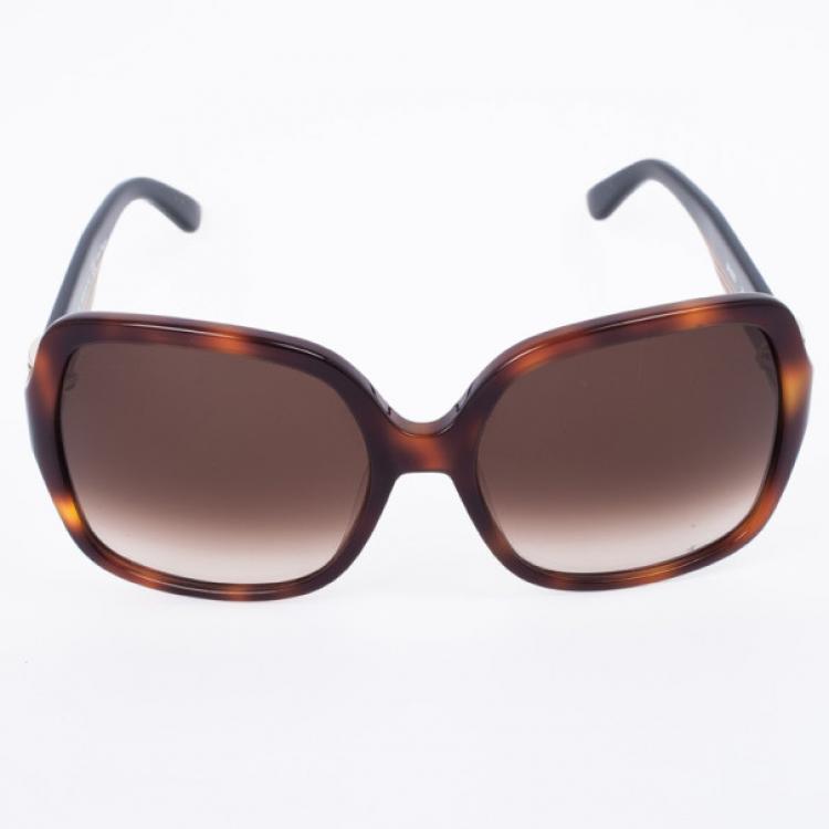 Pre Owned Salvatore Ferragamo Brown 659S Square Oversized Womens Sunglasses