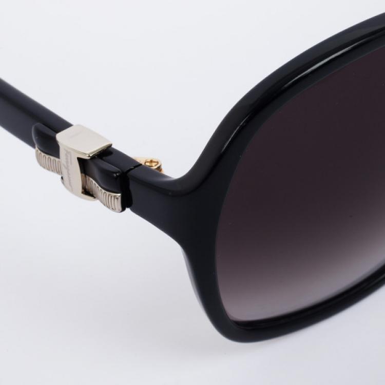 Pre Owned Salvatore Ferragamo Black 646S Oversized Womens Sunglasses