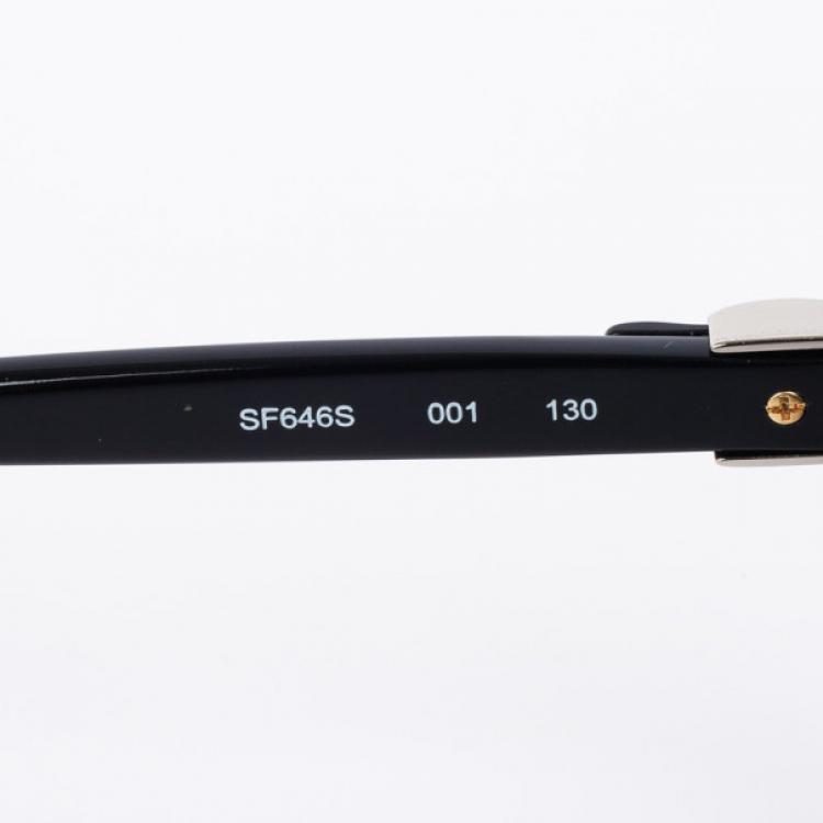 Pre Owned Salvatore Ferragamo Black 646S Oversized Womens Sunglasses