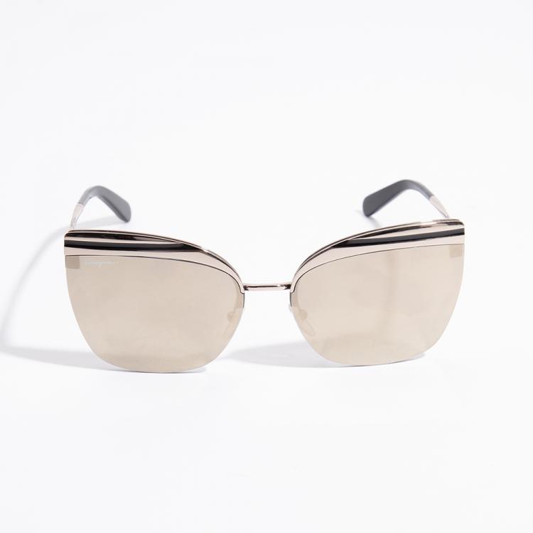 Pre Owned Salvatore Ferragamo Silver Butterfly Sunglasses