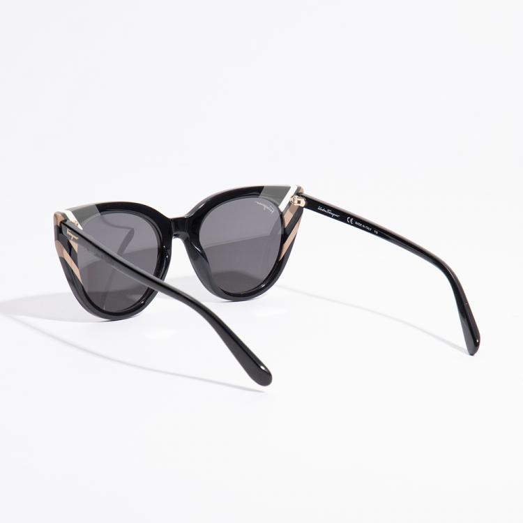 مملوكة مسبقًا Salvatore Ferragamo Black Clubmaster Sunglasses