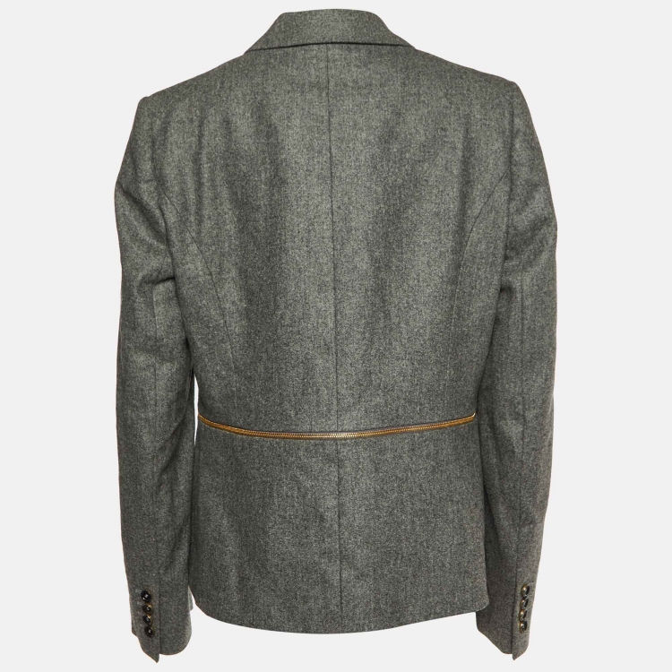 Pre Owned Salvatore Ferragamo Grey Wool Blazer XL