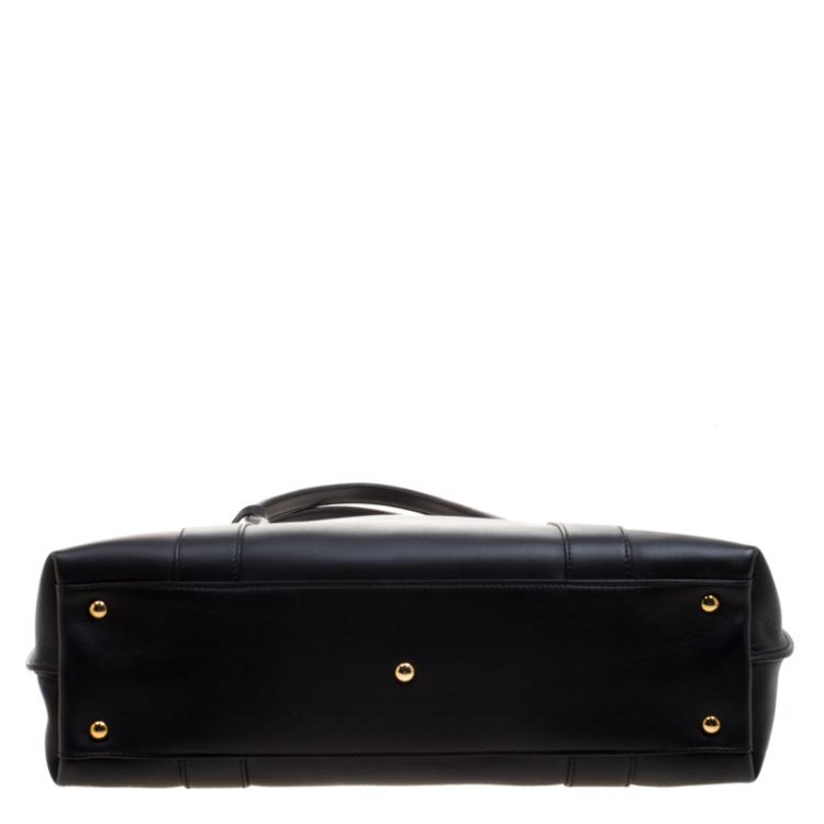 مملوكة مسبقًا Salvatore Ferragamo Black Leather Large Sookie Tote