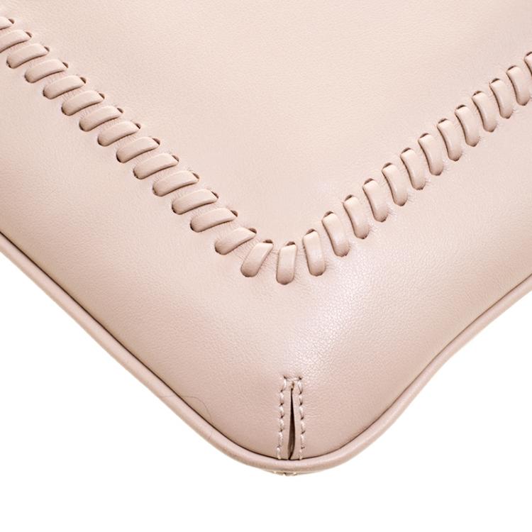 Pre Owned Salvatore Ferragamo Beige Leather Crossbody Bag