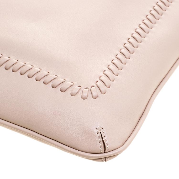 Pre Owned Salvatore Ferragamo Beige Leather Crossbody Bag