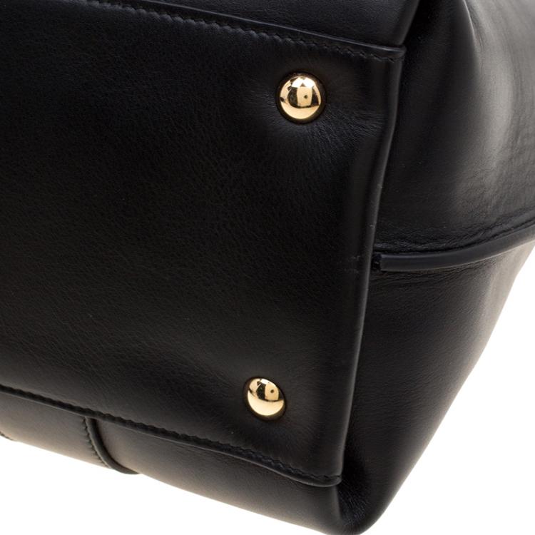 Pre Owned Salvatore Ferragamo Black Leather Large Sookie Tote