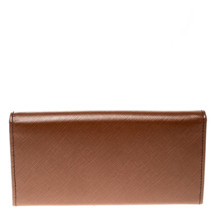 Pre Owned Salvatore Ferragamo Brown Leather Continental Wallet