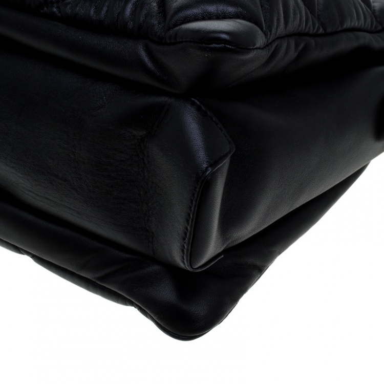 مملوكة مسبقًا Salvatore Ferragamo Black Quilted Leather Ginette Chain Shoulder Bag