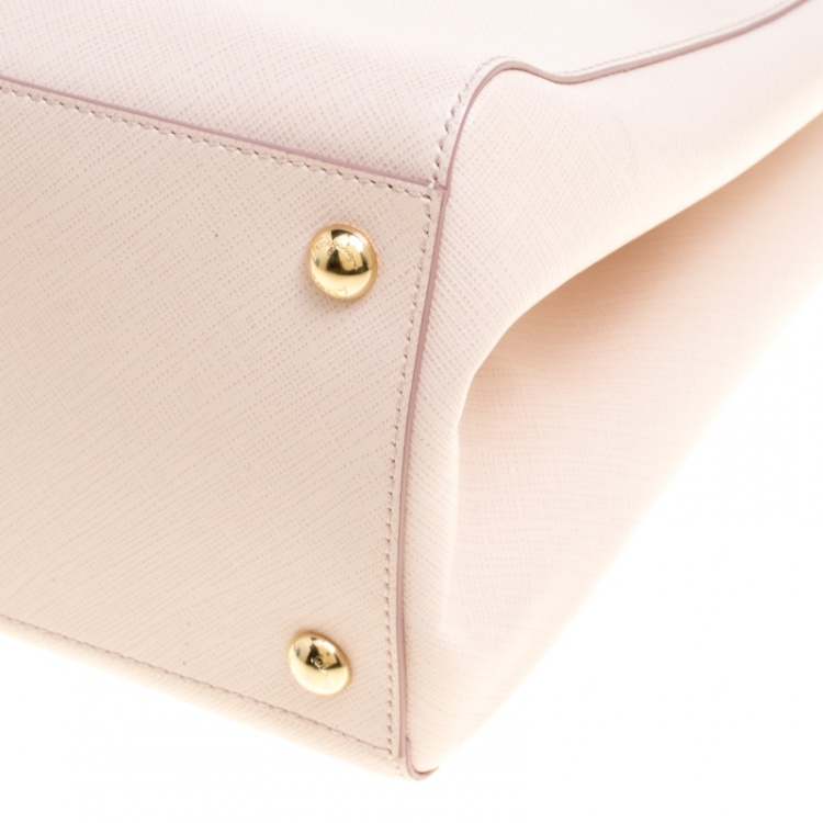 Pre Owned Salvatore Ferragamo Blush Pink Leather Vany Chain Tote