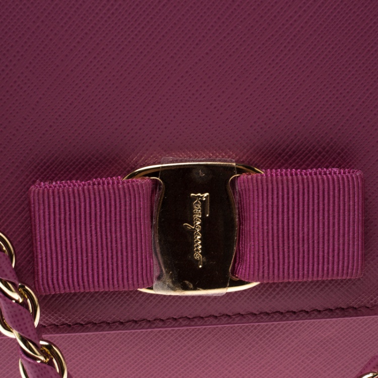 Pre Owned Salvatore Ferragamo Pink Leather Medium Ginny Shoulder Bag