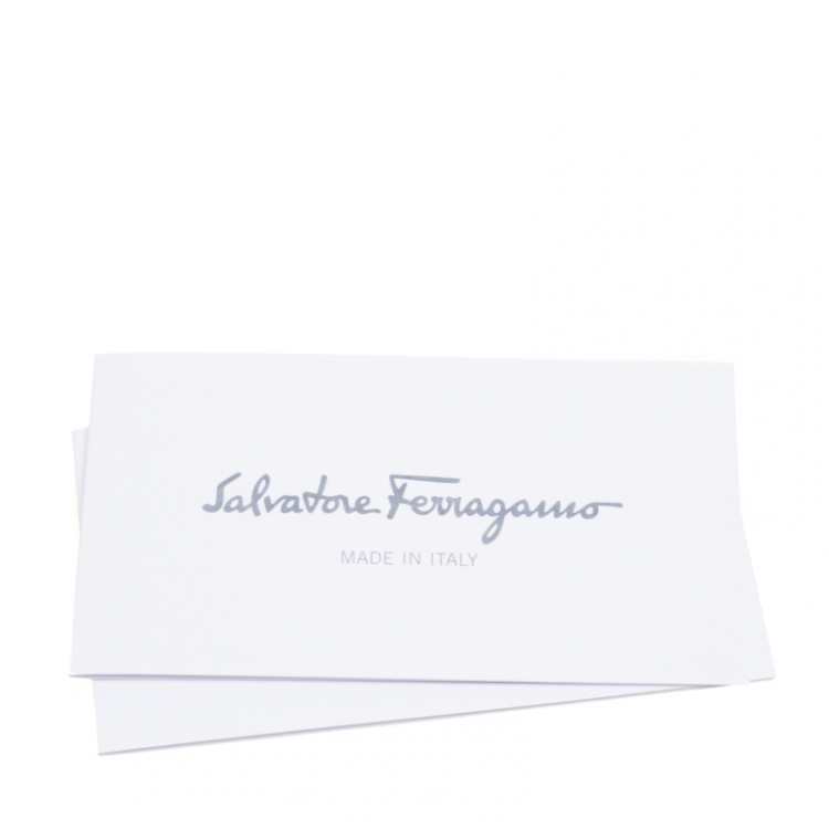 Pre Owned Salvatore Ferragamo Beige Leather Bow Ginny Long Clutch