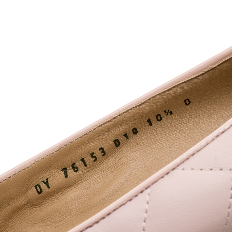 Pre Owned Salvatore Ferragamo Blush Pink Quilted Leather Bow Ballet Flats Size 41