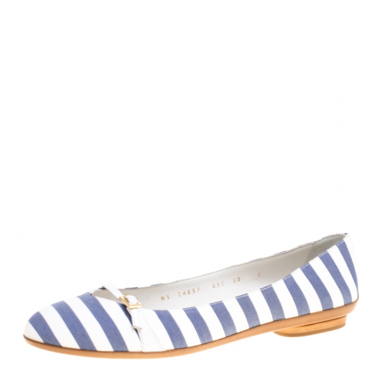 Ferragamo striped discount flats