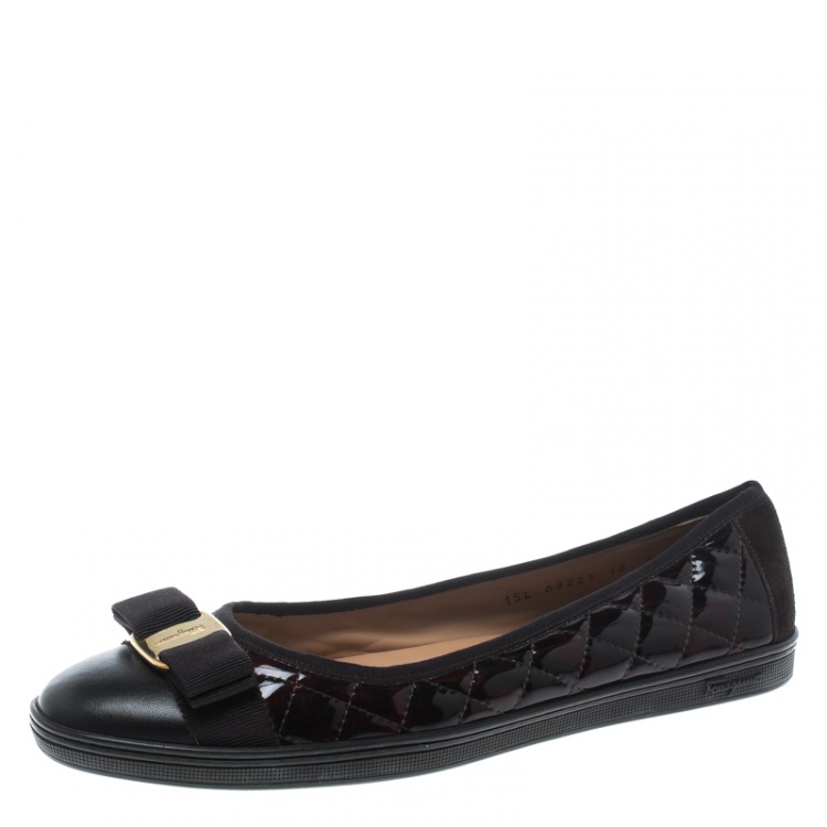 Ferragamo rufina store quilted flats