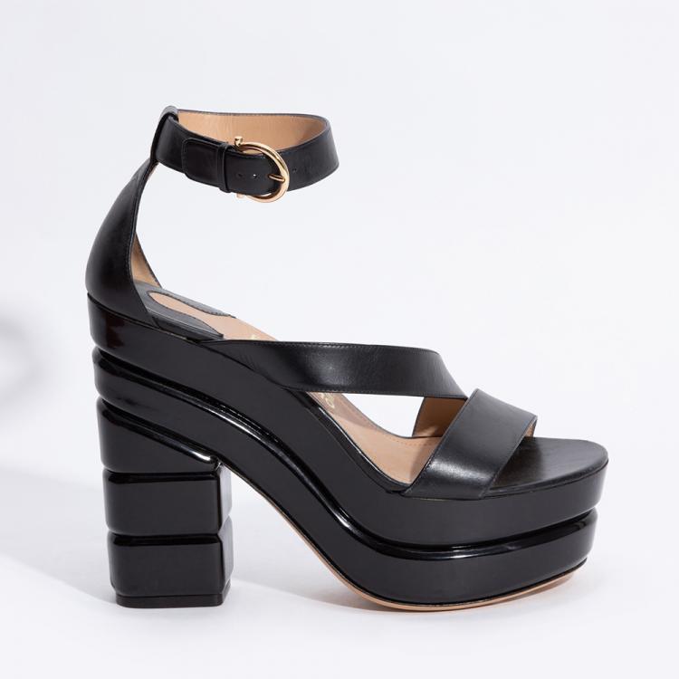 ferragamo stacked heel