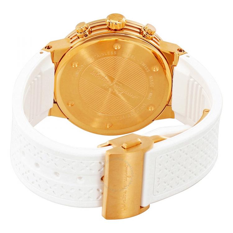 Pre Owned Salvatore Ferragamo Mother of Pearl Rose Gold Ion Plated Stainless Steel F-80 Women's Wristwatch 39MM