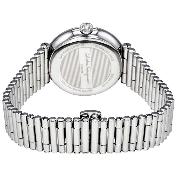 Pre Owned Salvatore Ferragamo Silver Stainless Steel FIN050015 Women's Wristwatch 36MM