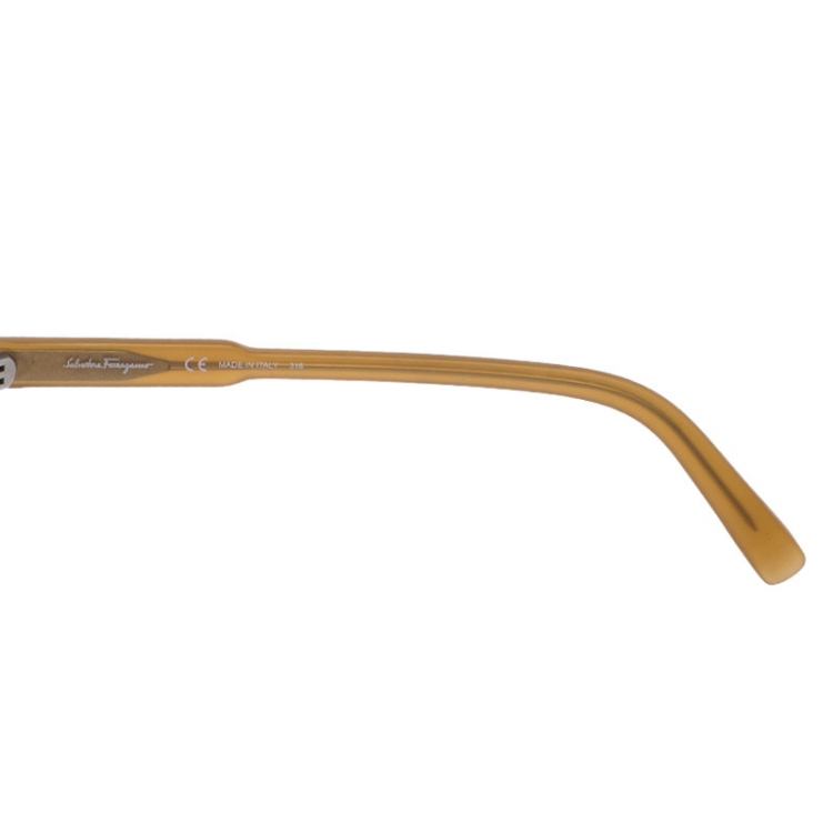 Pre Owned Salvatore Ferragamo Honey Brown/Olive SF844 Wayfarer Sunglasses