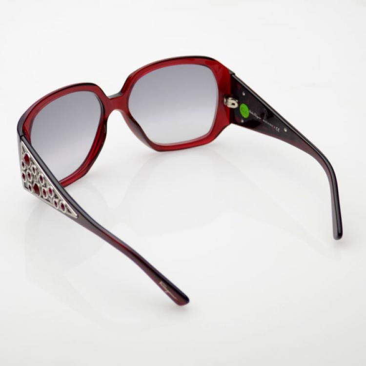 مملوكة مسبقًا Salvatore Ferragamo 2168-B Burgundy Sunglasses
