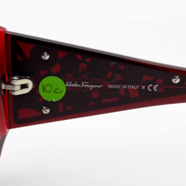 مملوكة مسبقًا Salvatore Ferragamo 2168-B Burgundy Sunglasses