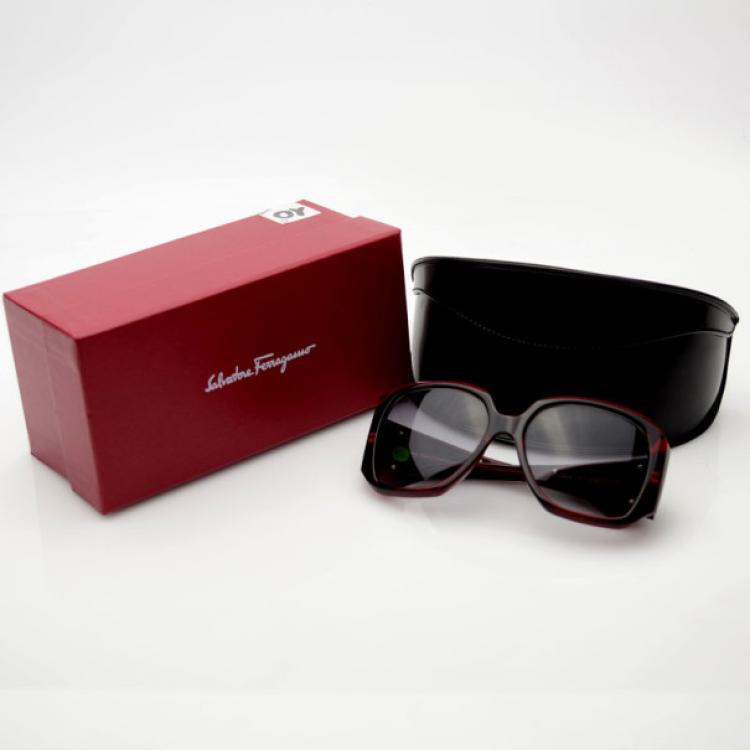 مملوكة مسبقًا Salvatore Ferragamo 2168-B Burgundy Sunglasses