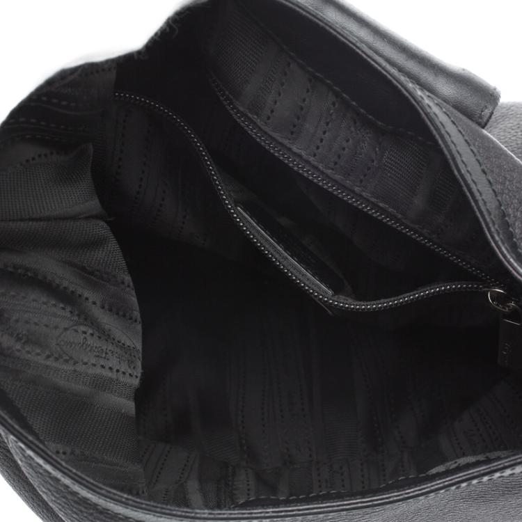 Pre Owned Salvatore Ferragamo Black Leather Hobo