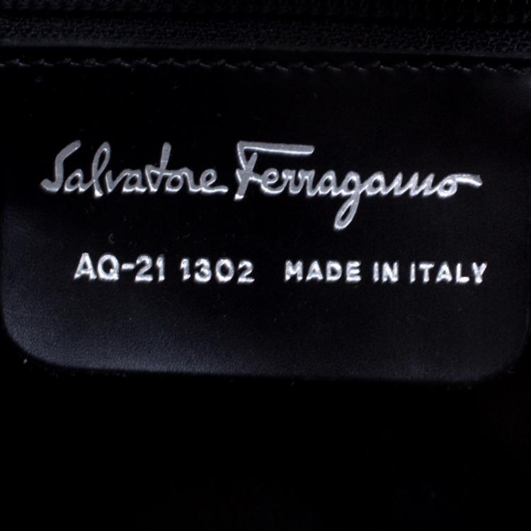 مملوكة مسبقًا Salvatore Ferragamo Blue Ombre Croc Embossed Leather Tote