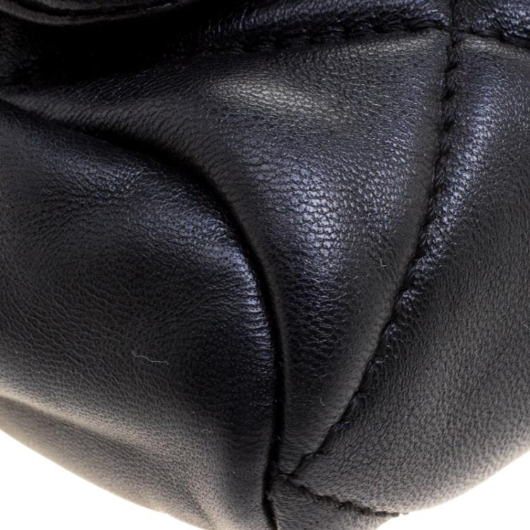 Pre Owned Salvatore Ferragamo Black Quilted Leather Miss Vara Shoulder Bag