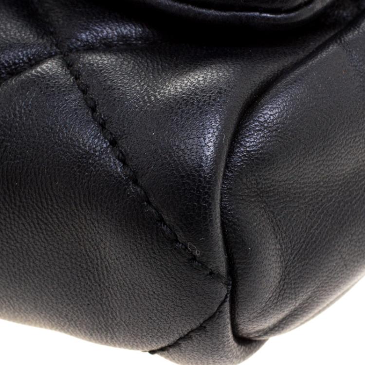Pre Owned Salvatore Ferragamo Black Quilted Leather Miss Vara Shoulder Bag