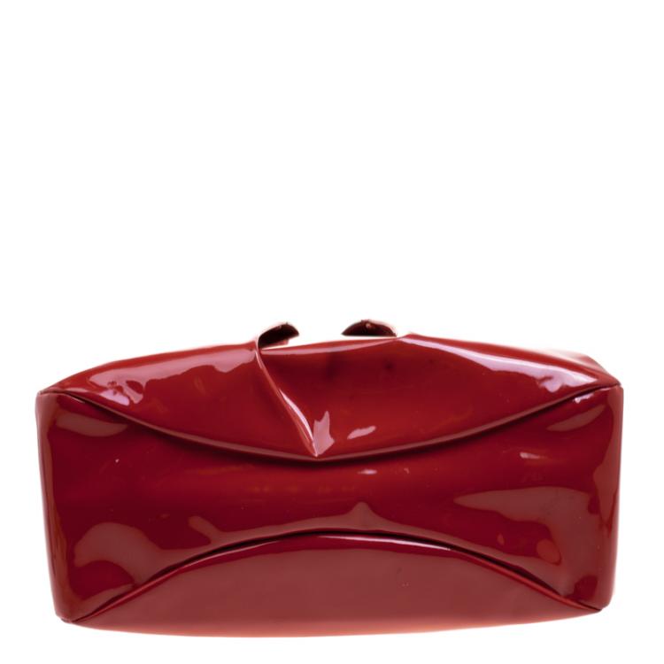 مملوكة مسبقًا Salvatore Ferragamo Red Patent Leather Miss Vara Tote