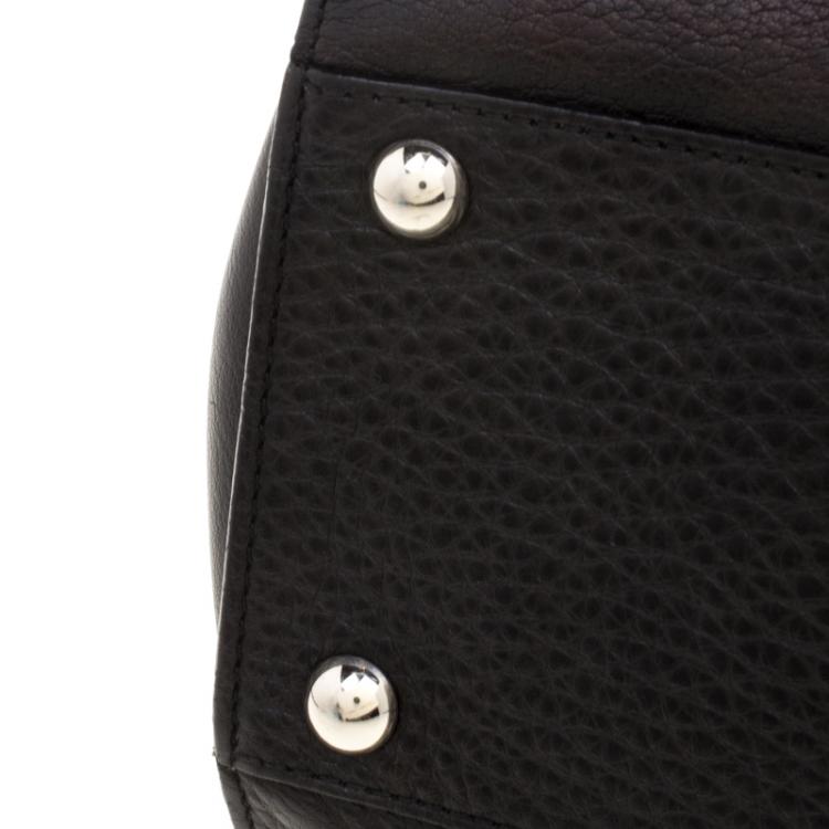 Pre Owned Salvatore Ferragamo Black Leather Satchel
