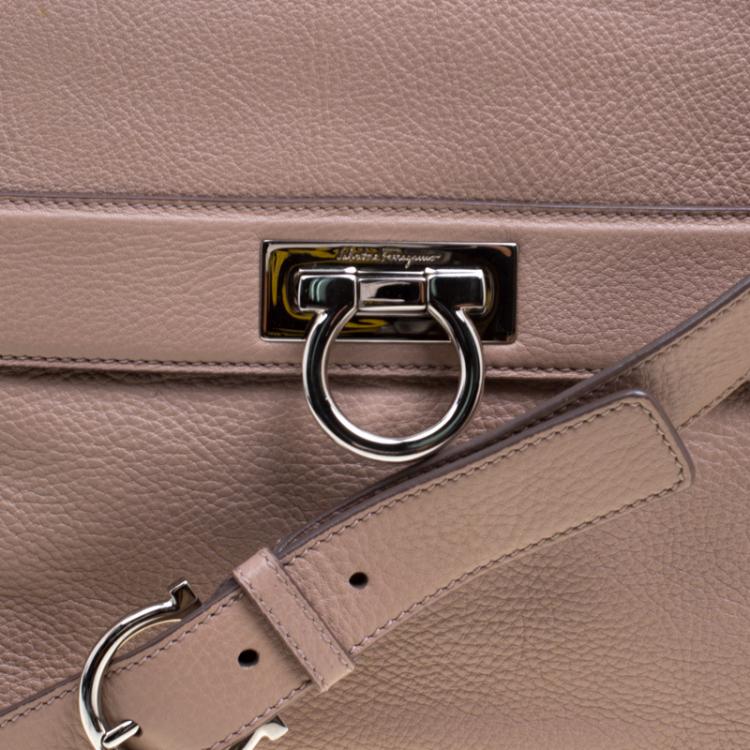 Pre Owned Salvatore Ferragamo Beige Leather Medium Sofia Satchel