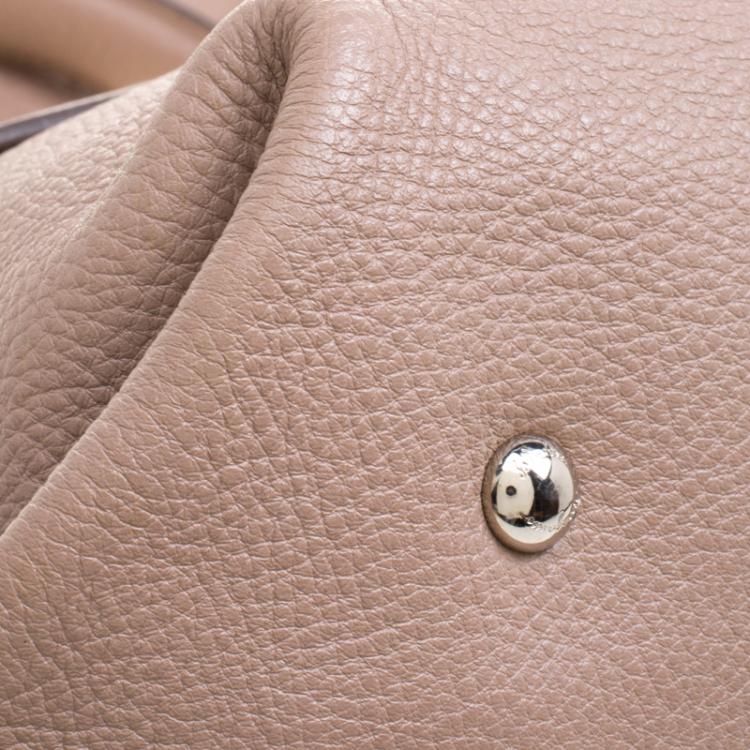 Pre Owned Salvatore Ferragamo Beige Leather Medium Sofia Satchel