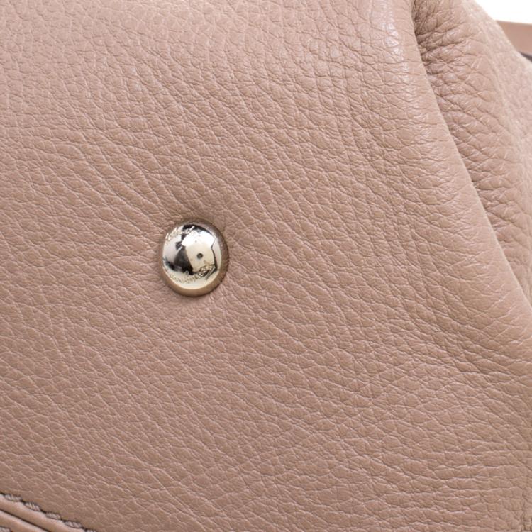 Pre Owned Salvatore Ferragamo Beige Leather Medium Sofia Satchel