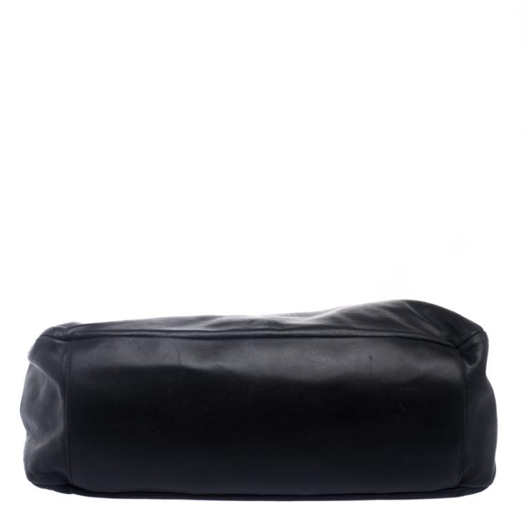 Pre Owned Salvatore Ferragamo Black Leather Tote