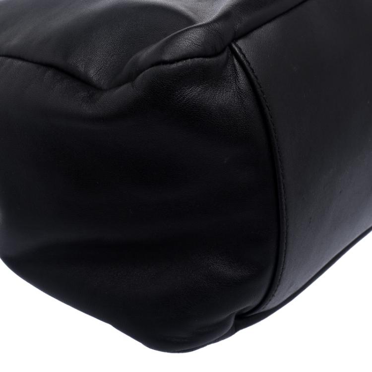 Pre Owned Salvatore Ferragamo Black Leather Tote