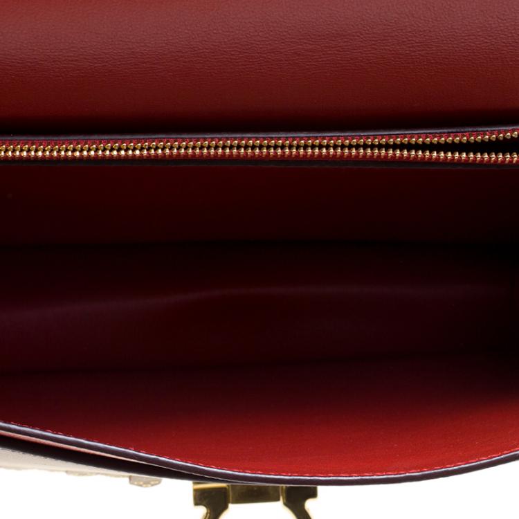 Pre Owned Salvatore Ferragamo Burgundy Leather Marisol Shoulder Bag