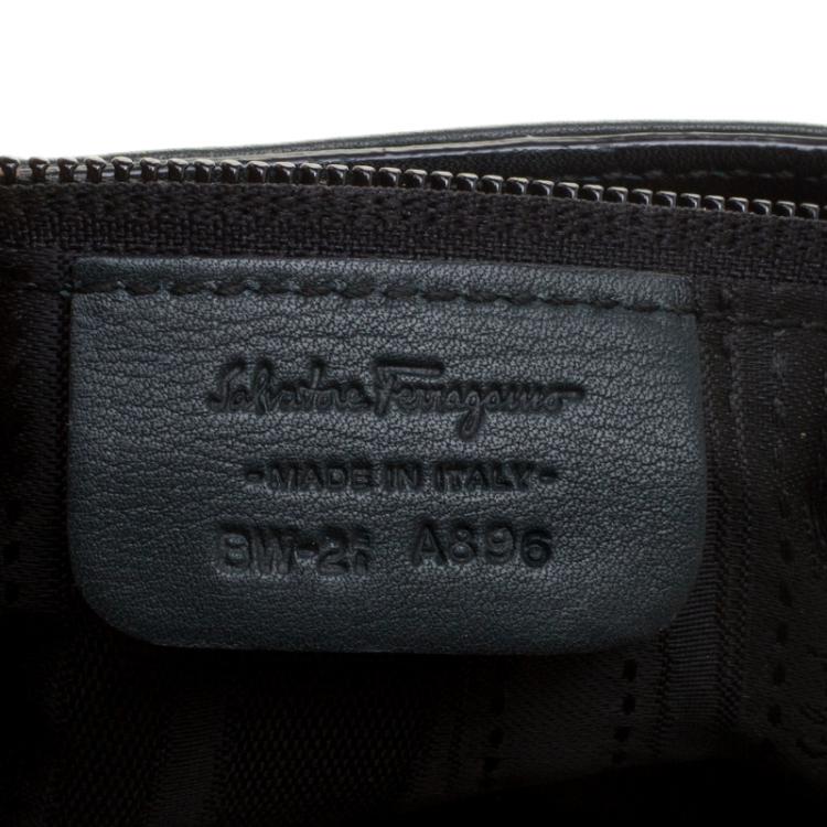 Pre Owned Salvatore Ferragamo Dark Green Leather Medium Sofia Satchel